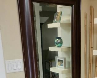 Brown mirror 42in tall 30in wide $55