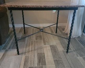 Granite table metal base seats 4. $75