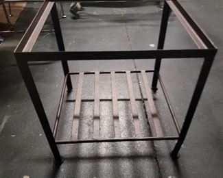 Metal table missing glass top $10