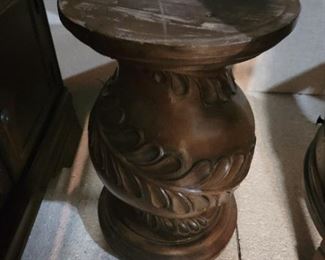 Solid wood table with glass top $50