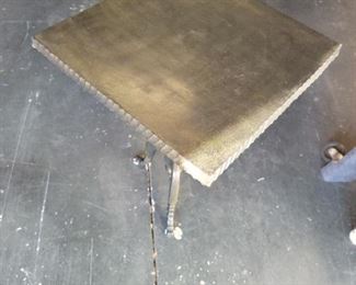 Top of metal table 