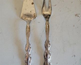 Silver Plate International mini fork and pie server $5
