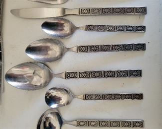 Japan Nation stainless Jealousy cutlery set of 50 (1 butter knife, 1 sugar spoon, 1 serving spoon, 1 ladle, 8 knives, 8 soup spoons, 15 spoons, 7 forks, 8 dessert forks) $50