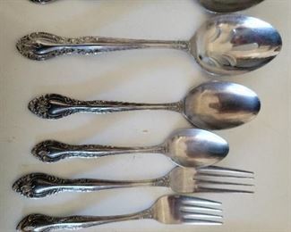 Japan stainless cutlery set of 46 (2 serving spoons, 7 knives, 8 soup spoons, 14 spoons, 8 forks, 7 dessert forks) $40