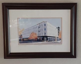 Barbara Moore "Northern Hotel" signed/numbered serigraph