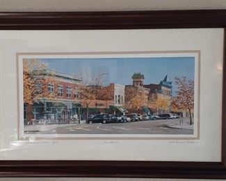 Barbara Moore "Old Town" signed/numbered serigraph
