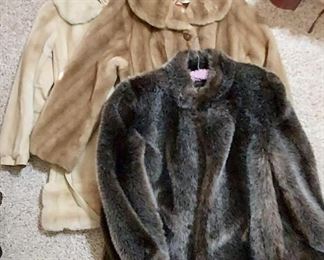 Vintage faux fur coats