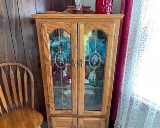 Oak Curio Cabinet