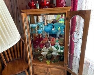 Fenton Glass and other Decorative Glass Pieces. All pieces sold separately.