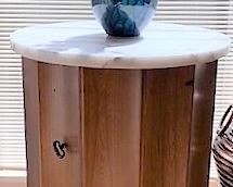 Marble-topped end table