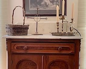 Marble-topped washstand 