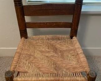 Rattan bottom chair