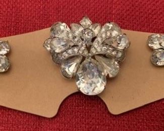 Vintage Eisenberg brooch and clip-on earrings