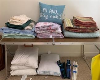 Comforter sets, blankets, pillow, etc.