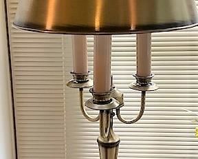 Polished brass desk lamp