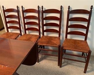 4 Matching ladder back chairs
