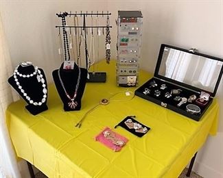 Pierced and clip-on earrings, necklaces, and more