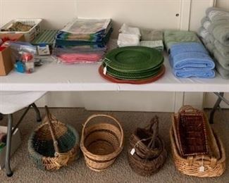 Towels, placemats, and a few sewing items