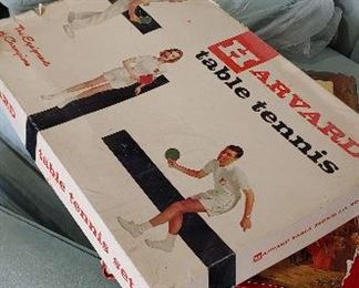 Vintage Table Tennis Set Harvard model 604 in box, ping pong Jordan Marsh Boston