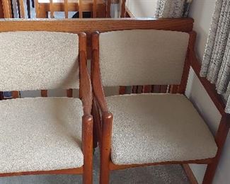 (6) Danish mid-century teak dining chairs