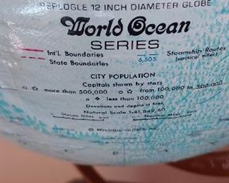 VINTAGE REPLOGLE 12 INCH REFERENCE GLOBE
