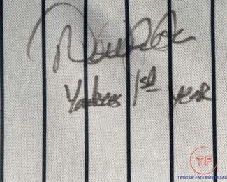 DEREK JETER Signed Yankees Jersey with "Yankees 1st Year" Inscription