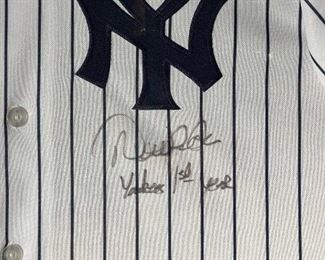 DEREK JETER Signed Yankees Jersey with "Yankees 1st Year" Inscription