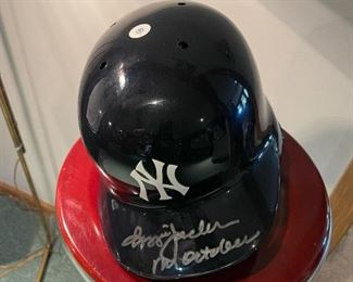REGGIE JACKSON Signed Batting Helmet with "MR. OCTOBER" Inscription