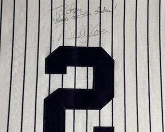 DEREK JETER Signed Yankees Jeter Jersey with Inscription to Legends Stadium Architect