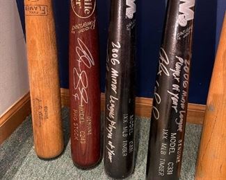ALEX GORDON Signed Louisville Slugger Baseball Bats (2 with 2006 Minor League Player of Year Inscription)