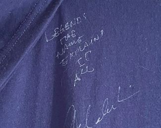 JOBA CHAMBERLAIN Signed T-Shirt with Inscription "Legends The Name Explains It All"
