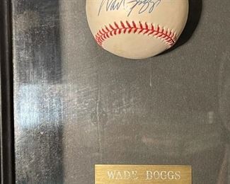 WADE BOGGS 3000 Hits Signed Baseball in Commemorative Shadow Box