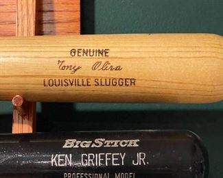 Tony Oliva and Ken Griffey Jr Player Baseball Bats
