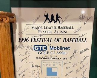 1996 Festival of Baseball Golf Classic Sign - Multiple Signatures Including HOF Autographs