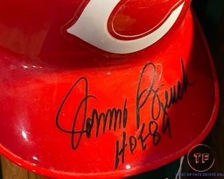 JOHNNY BENCH Signed Cincinnati Reds Batting Helmet with "HOF 89" Inscription