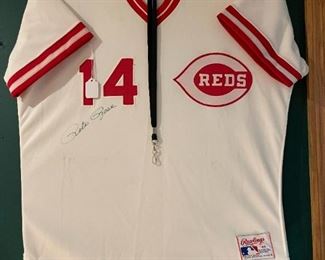 PETE ROSE Signed Cincinnati Reds Baseball Jersey