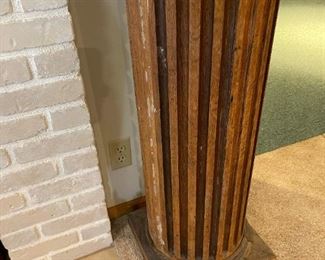 LARGE Architectural Salvage Carved Victorian Era Wood Fluted Ionic Column - (PAIR)