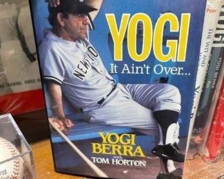 YOGI BERRA Signed Copy of "Yogi It Ain't Over..."
