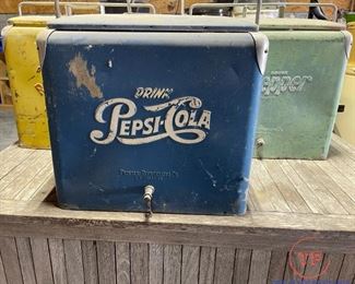 Vintage Pepsi Metal Cooler
