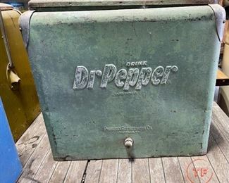 Vintage Dr Pepper Metal Cooler