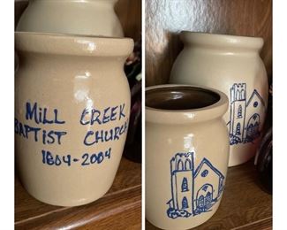 Mill Creek Baptist Church crocks.