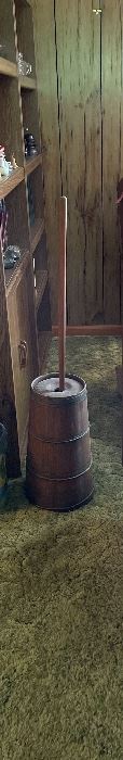 Old wooden churn.