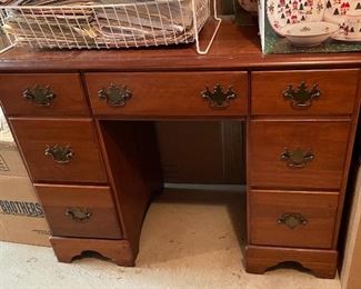 1940s mahogany student desk.