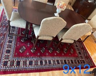 Antique oriental carpet, 9 x 12’.