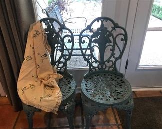 Wrought iron patio chairs 