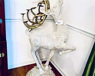 Large resin reindeer. 31”w. 55”t.  $160