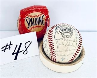 1949-1950 GIANTS team signed baseball including Leo Durocher signature. $200
Not authenticated. 