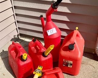 Lot of gas cans. - $30