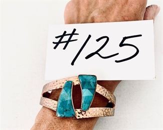 Jay King - copper turquoise inlay cuff 
$95