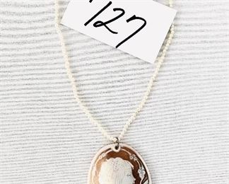 Italian Cameo Sardonyx necklace 
6-7”  $160